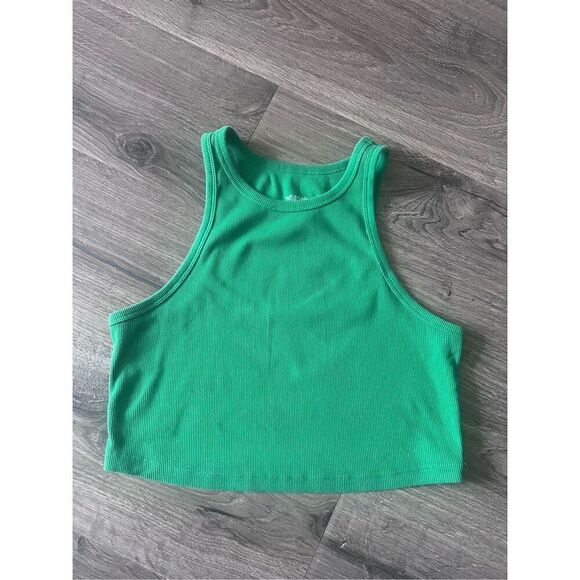 Wild Fable | Green Cropped High Neck Ribbed Tank Top size XL - Picture 3 of 3